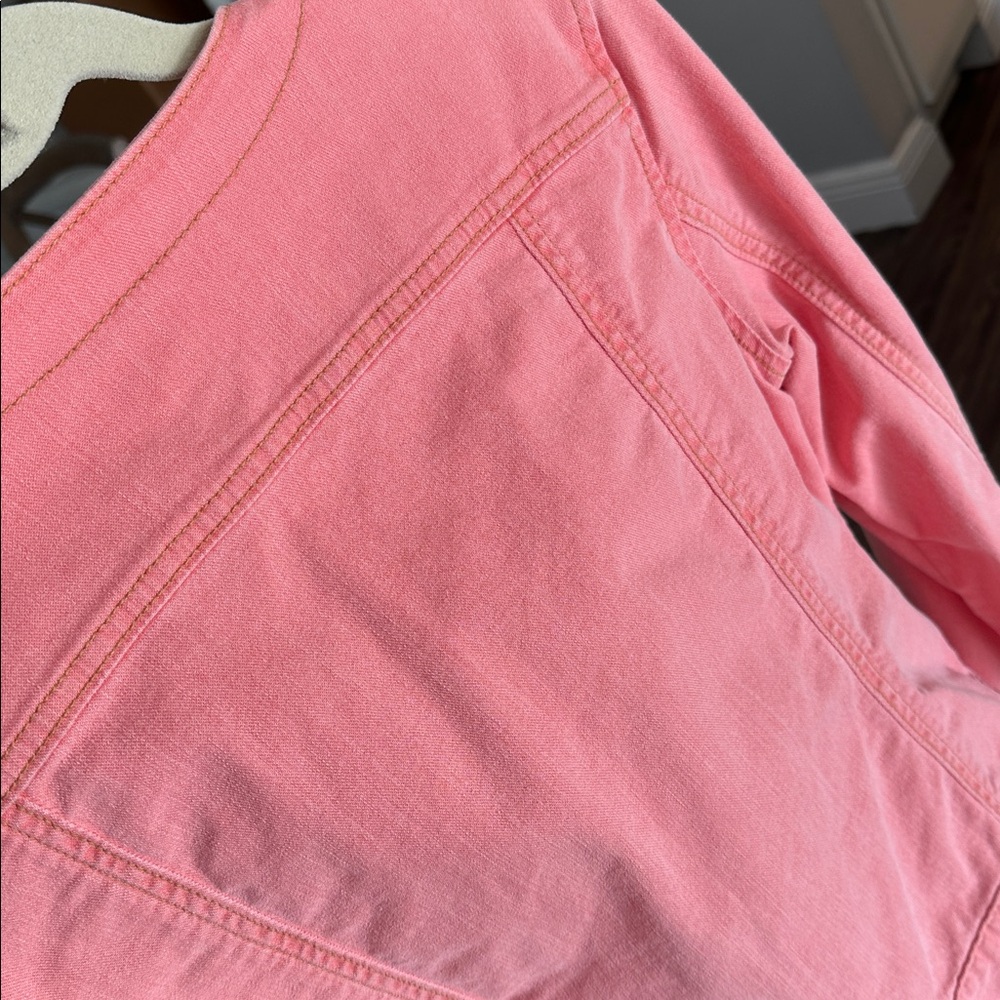 Gap Denim Jacket Medium Coral Peach - Picture 5 of 6